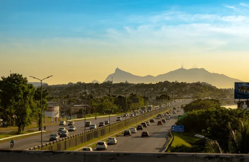 Vista da passarela na BR-101