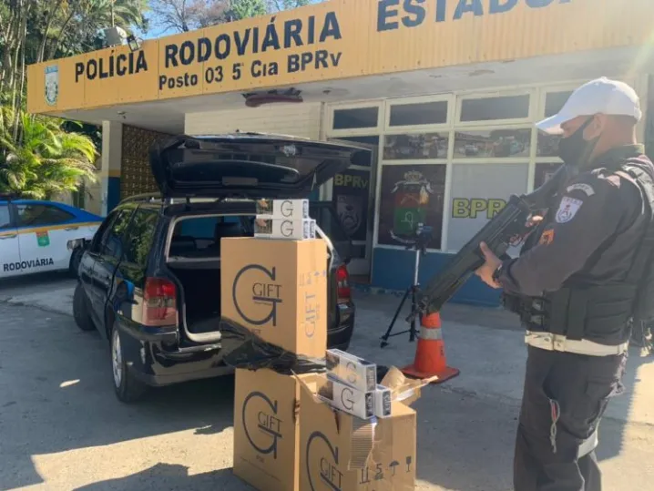 Carga foi apreendida por agentes do BPRv