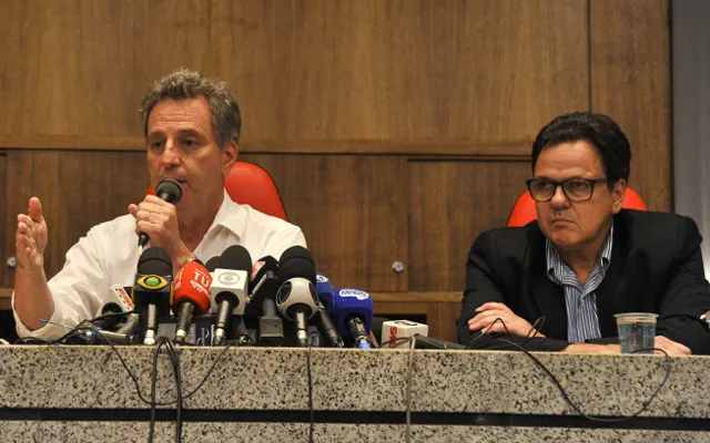 O presidente Rodolfo Landim, e o vice-geral Rodrigo Dunshee