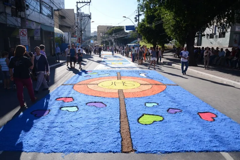 Tapete de sal de Corpus Christi em 2015
