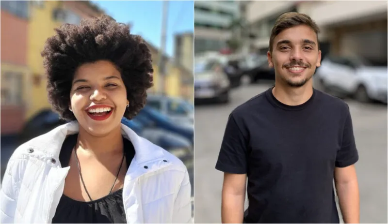 Luana Mota, 25, e João Pires, 23, são lideranças jovens de São Gonçalo