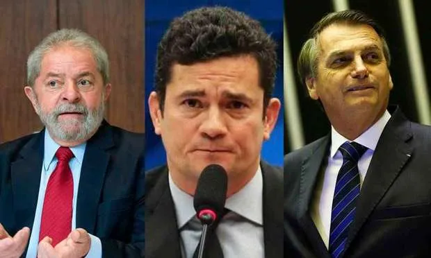 Lula, Bolsonaro e Moro são os melhores colocados na pesquisa