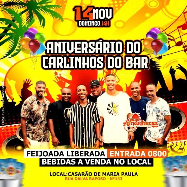 Evento será nesse domingo (14), a partir de 14h