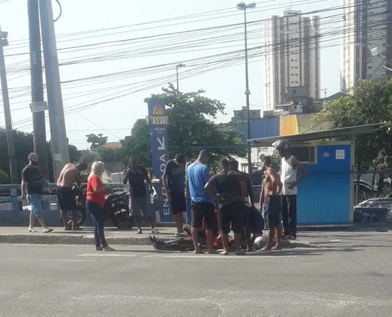 Acidente deixou motociclista ferido na tarde deste domingo (26), em Alcântara