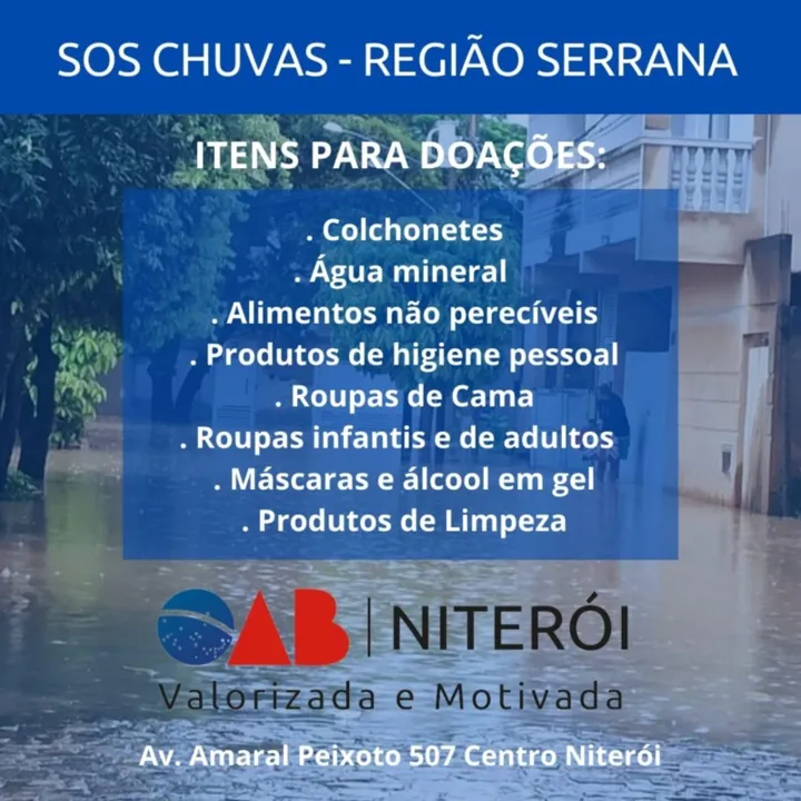 Campanha arrecada doações para vítimas de chuvas na cidade serrana