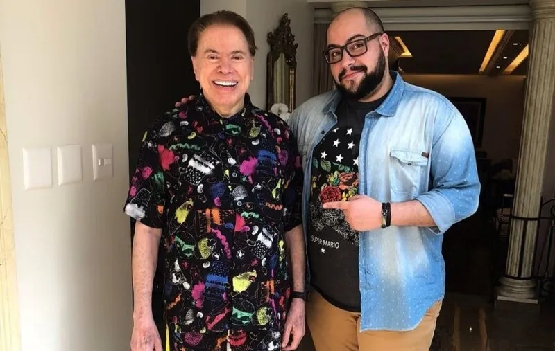 Tiago Abravanel ao lado do avô, Silvio Santos