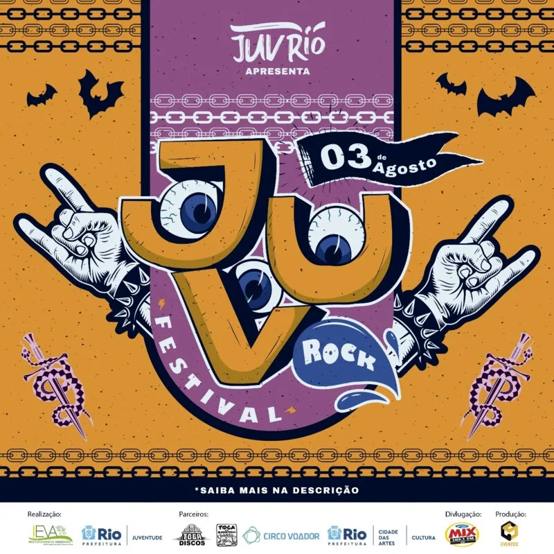 O primeiro JUV Rock Festival promete agitar a Cidade Maravilhosa e realizar o sonho de jovens músicos cariocas