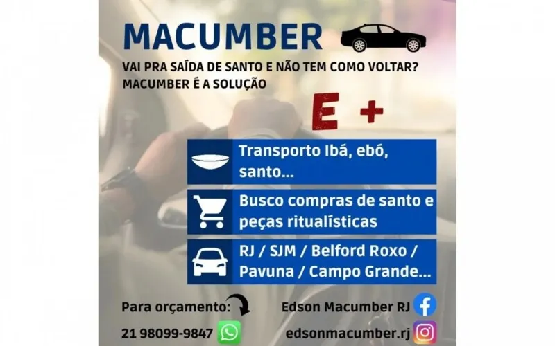 Edson de Oliveira Araújo uniu o útil com o agradável e criou o 'Macumber'