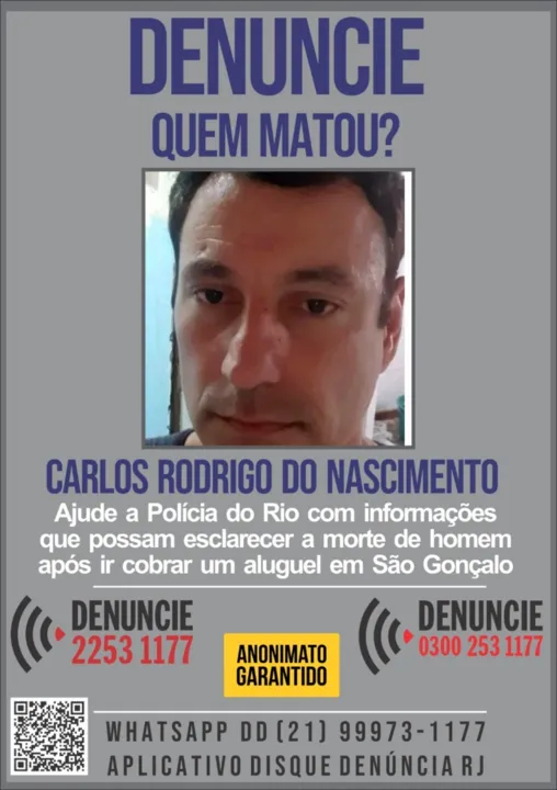 Carlos morava em Niterói e foi encontrado morto em SG