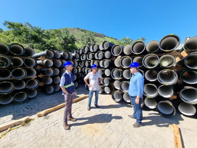 Cerca de 1.800 tubos estão chegando gradativamente e o início da obra está prevista para esse mês