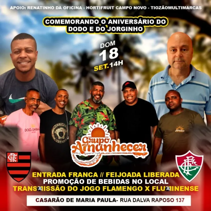 Roda de samba é nesse domingo