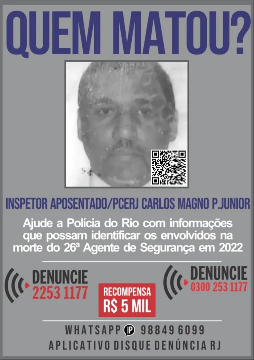 Ele foi morto a tiros, na manhã desta quinta-feira (16), por dois criminosos, no quintal de sua casa, na Rua Rêgo Monteiro, em Cordovil, Zona Norte o Rio