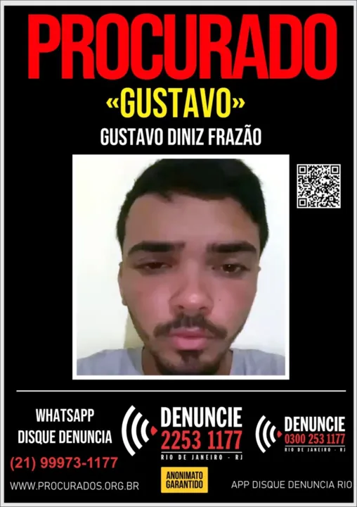 Gustavo está sendo procurado e tem mandado de prisão em aberto. Ele divulgou vídeo negando participação