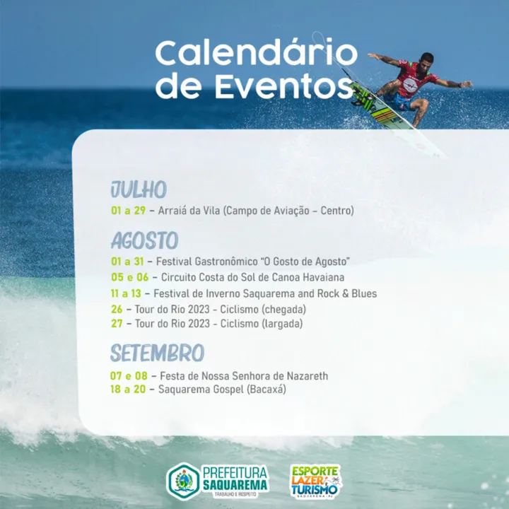 Calendário Oficial de Eventos da cidade