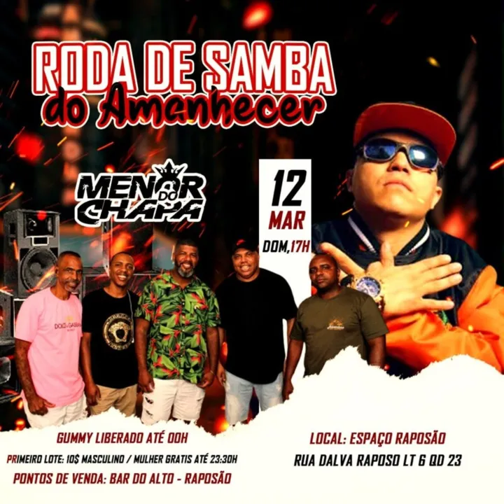 Grupo Amanhecer e Menor do Chapa fazem show juntos