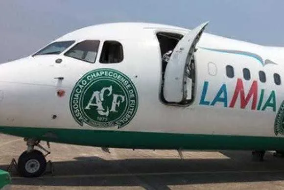 Avião da empresa boliviana Lamia, fretado pela Chapecoense para transportar sua equipe.