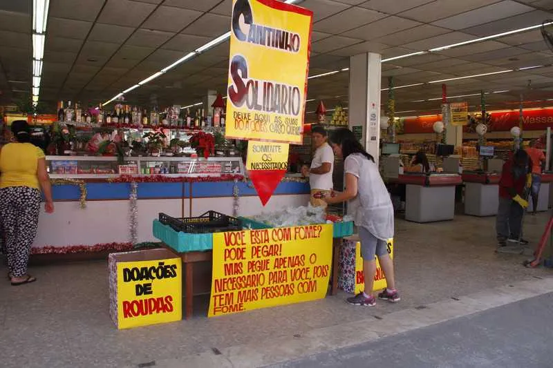Clientes podem doar e moradores carentes podem pegar