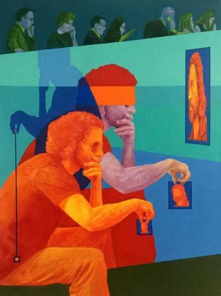 Artista daltônico transforma cenas cotidianas em obras de arte.
