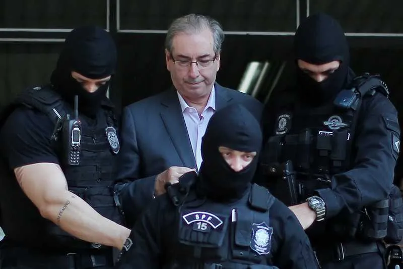  Eduardo Cunha saiu da carceragem da Polícia Federal ontem