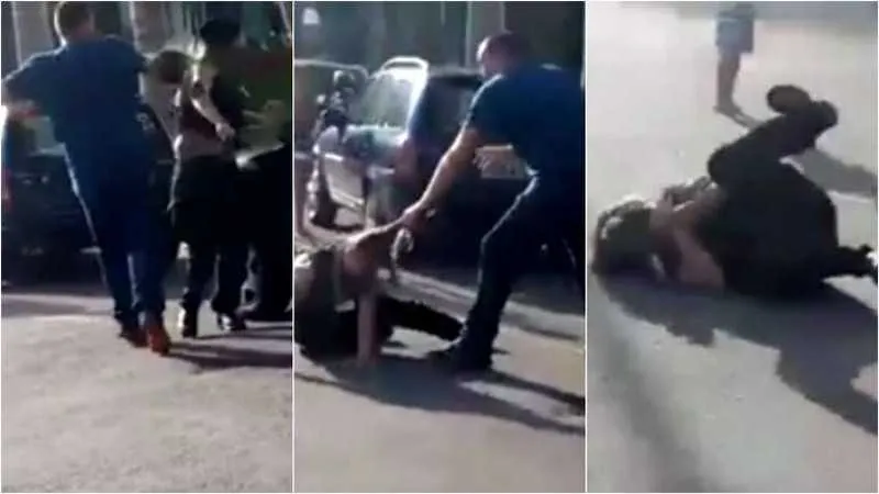 Imagem ilustrativa da imagem Vídeo mostra agressão violenta contra mulher que atua como segurança em Três Corações