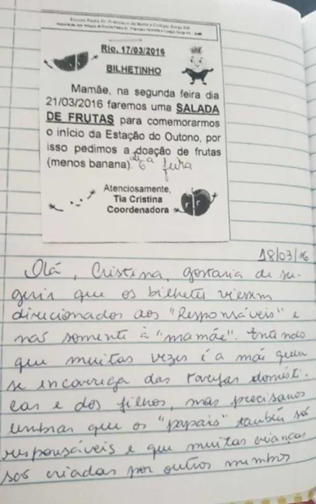 A resposta levantou debates nas redes sociais, e a foto já foi compartilhada mais de 3 mil vezes no Facebook.