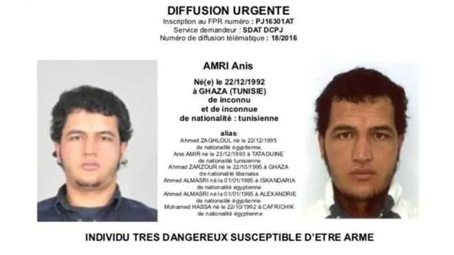Operação para prender tunisiano Anis Amri acontece em vários países europeus