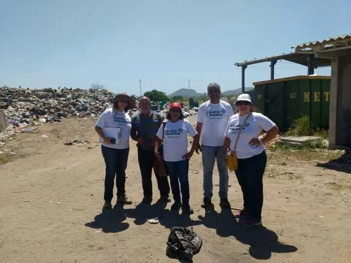 
 Equipes da área de meio ambiente estiveram no ‘lixão’ para levantar a atual situação do local