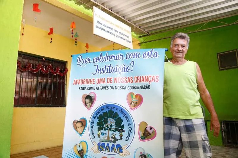 Audomar diz que creche só continua funcionando porque tem muito amor pelo trabalho que realiza