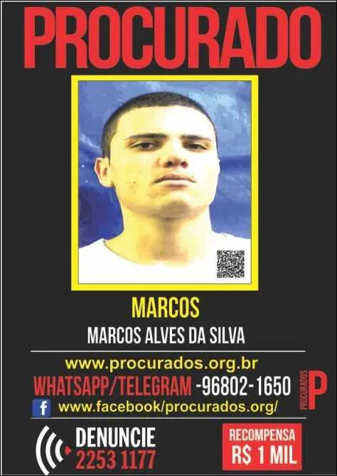 Marcos estão na lista dos criminosos mais procurados divulgada pelo Disque-Denúncia