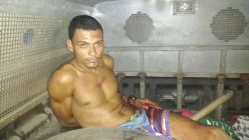 Marlon foi socorrido e estava internado sob custódia no Heat