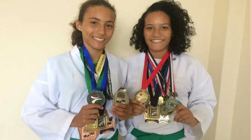 As irmãs Taís e Layla colecionaram diversas medalhas e também o título de campeãs brasileiras

