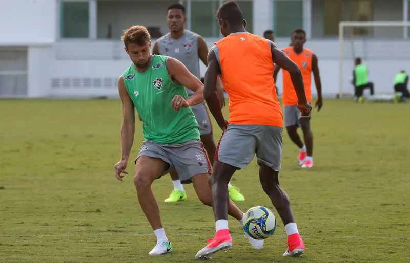 Os jogadores do Fluminense treinaram forte para a decisão