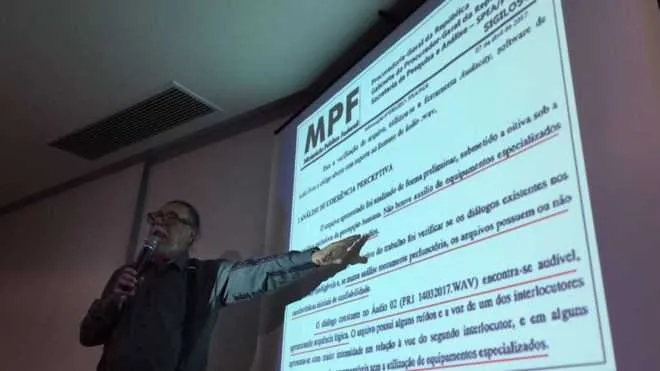 Ricardo Molina apresentou dados técnicos de análise da gravação da conversa entre Temer e Joesley Batista