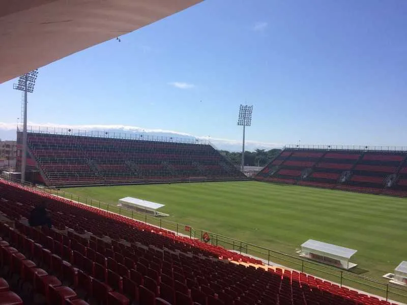 O Flamengo iniciou as obras na Arena da Ilha há cinco meses