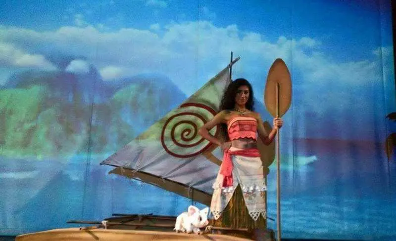 O espetáculo conta a história da princesa guerreira Moana