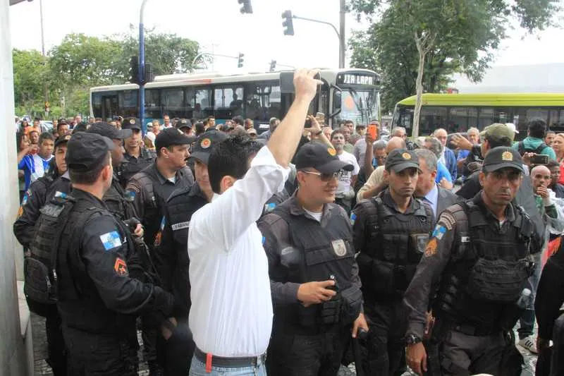 Imagem feita durante as manifestações do dia 28 de abril de 2017