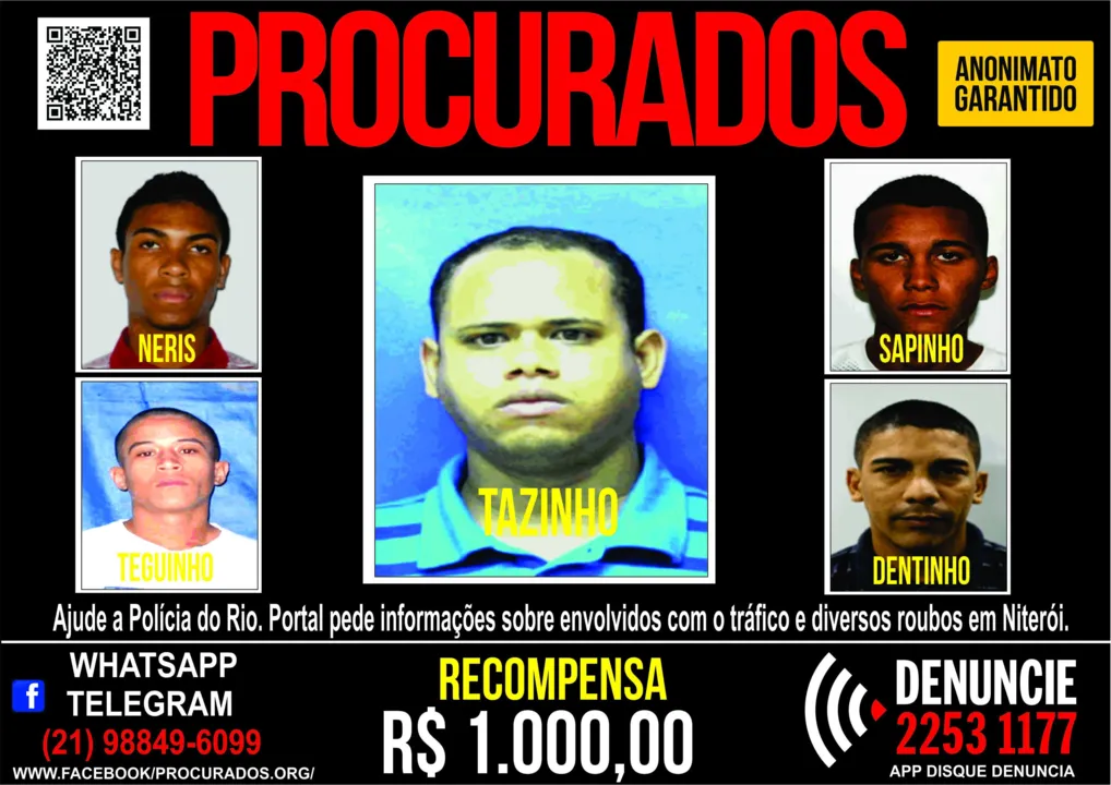 Contra os procurados, há mandados de prisão por tráfico de drogas e associação ao tráfico