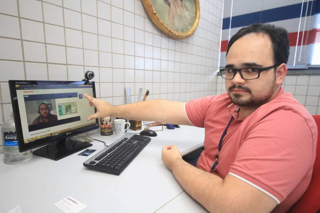 Professor Diogo orienta estudantes a montarem uma rotina de estudos para os cursos online