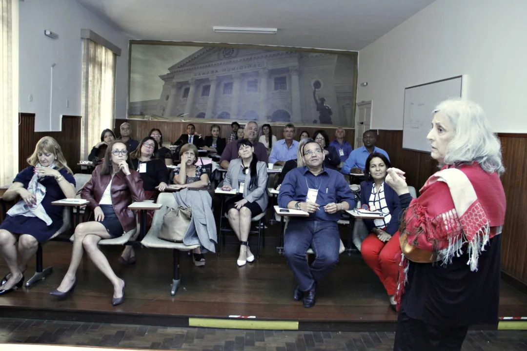 A aula inaugural foi proferida pelas mediadoras do TJ, Glória Mosquéra, Vanja Borjes e Sônia Rooke.