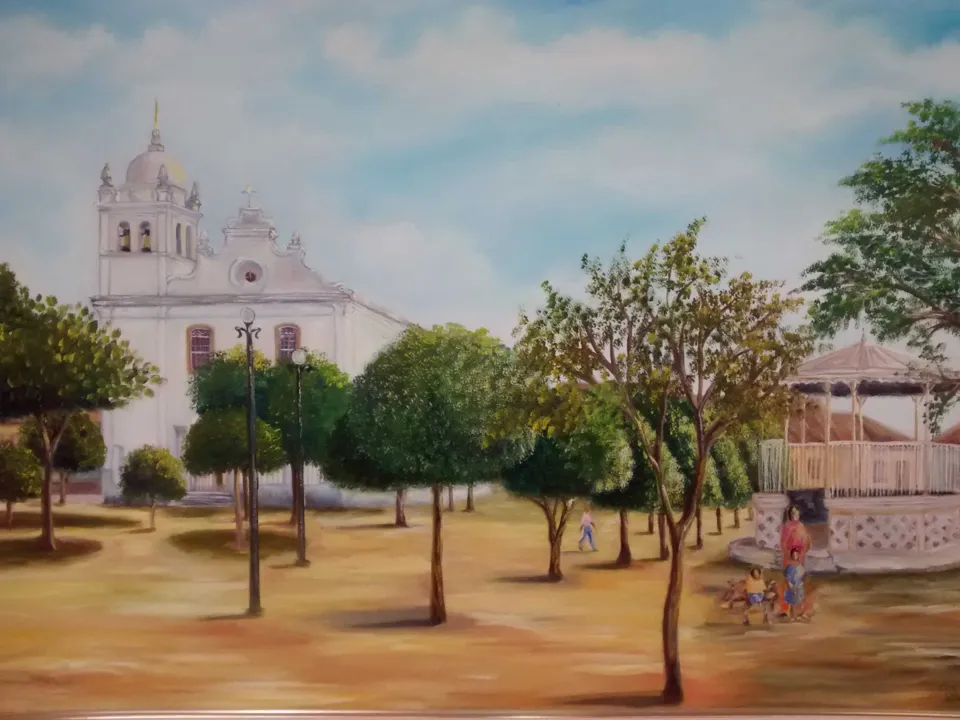 A mostra conta com 28 pinturas em tela
