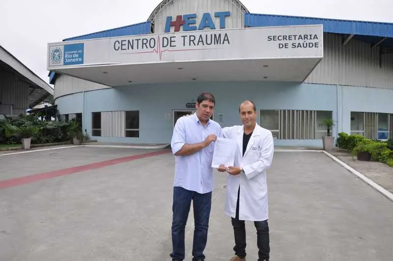 >> Altineu Cortes anunciou a liberação da verba em visita ao diretor do Heat, Dr. Raphael Riodades