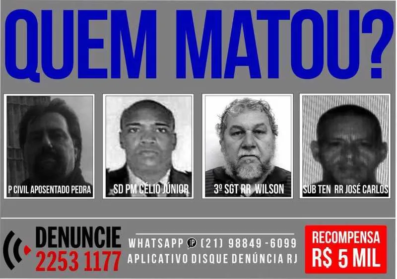 Imagem ilustrativa da imagem Portal oferece recompensa por informações sobre assassinos de quatro policiais