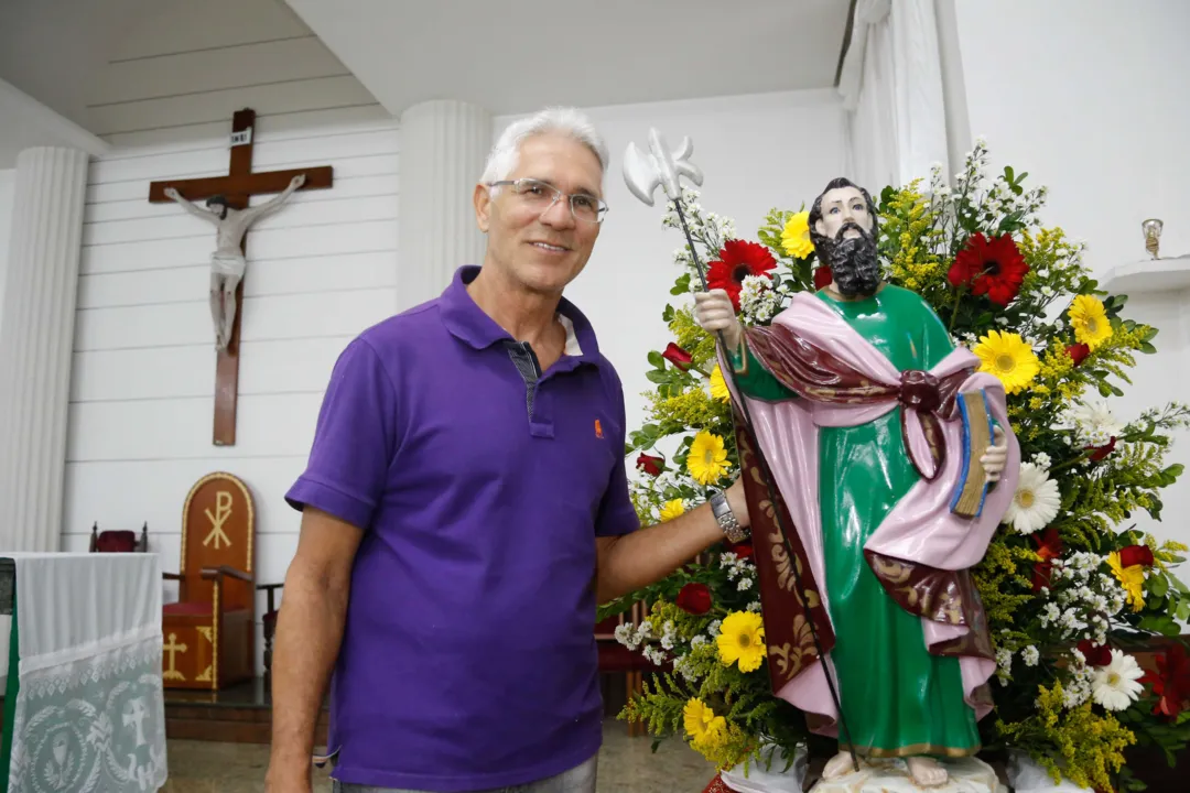 À frente da Paróquia do Rocha há 23 anos, padre Dé contou que a festa é totalmente religiosa sem que haja venda de bebidas alcoólicas