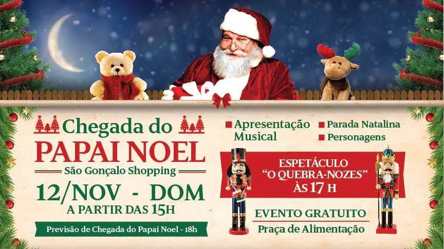 Imagem ilustrativa da imagem São Gonçalo Shopping apresenta a sua “Noite de Natal” na chegada do Papai Noel