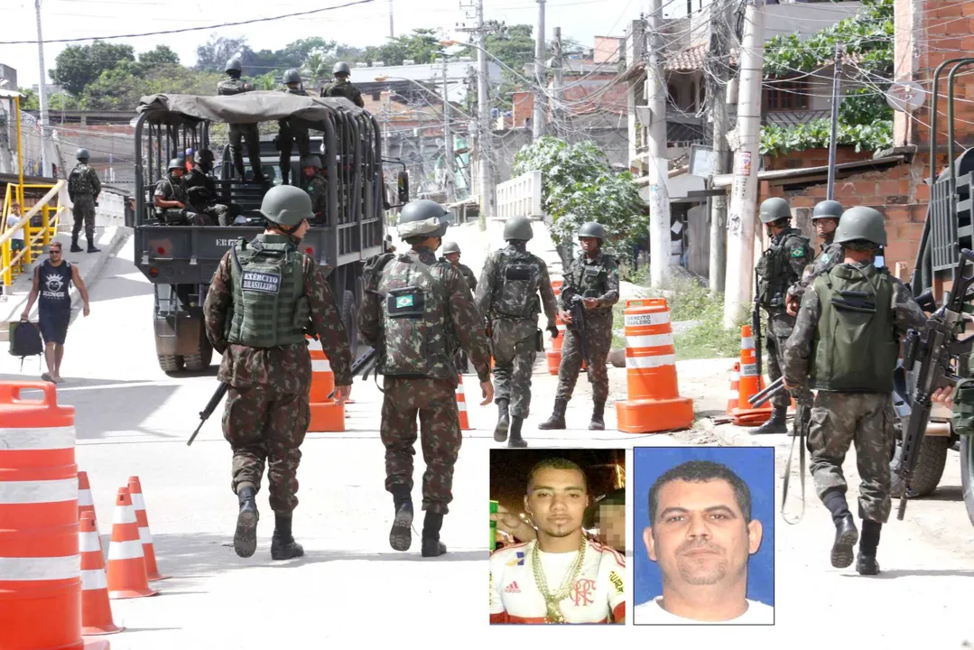 Salgueiro, reduto de ‘2N’, foi vasculhado pelo Exército. ‘Robozinho’ (detalhe) também é procurado.