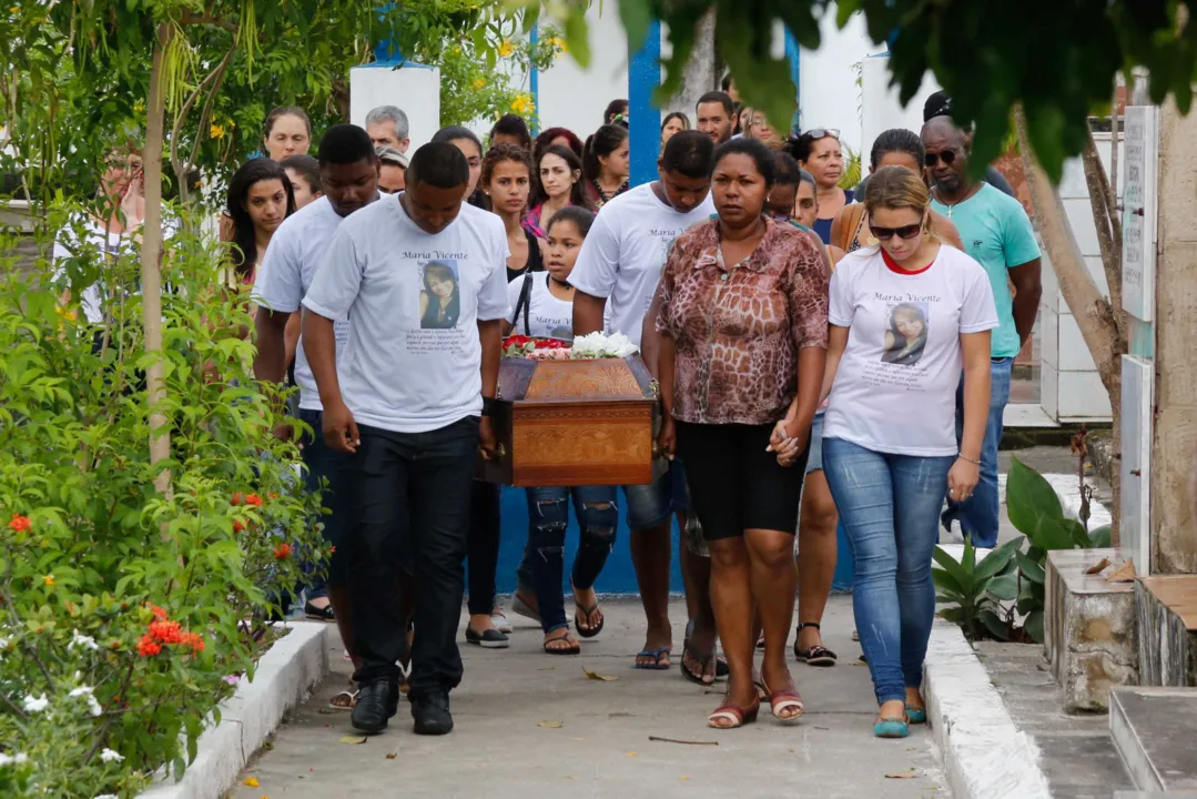 O corpo de Maria Vicente foi enterrado no Cemitério de Itaboraí