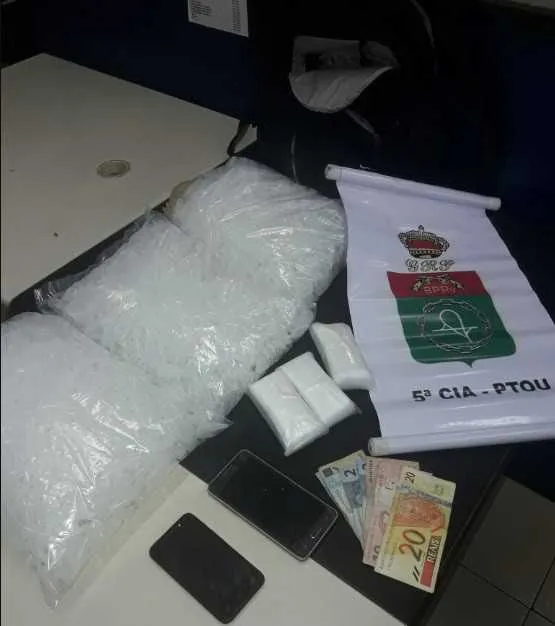 Pinos vazios foram apreendidos na RJ-104