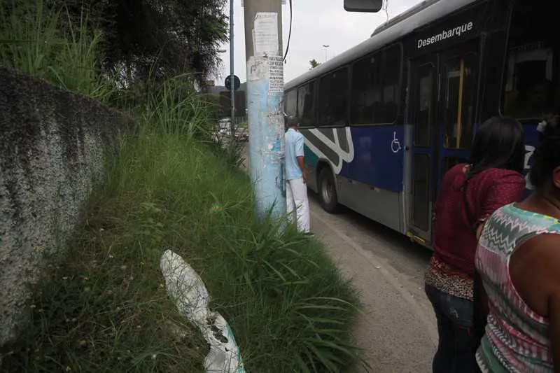 A alta vegetação está invadindo as calçadas