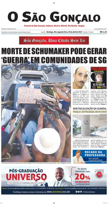 Imagem ilustrativa da imagem Edição do dia 28 de abril de 2019