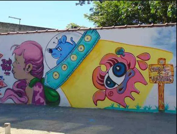 >> Paredes do bairro serão coloridas pelos desenhos do grafite